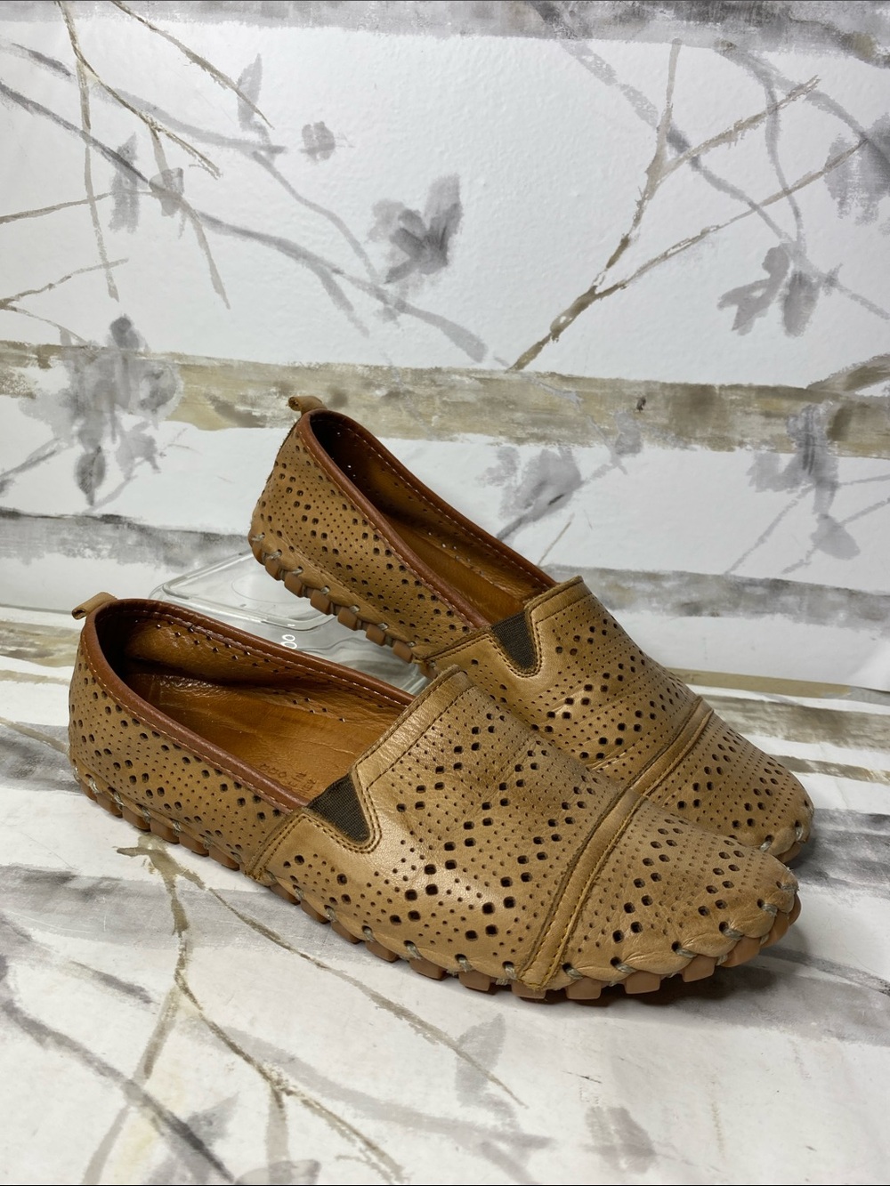 Spring Step Leather Perforated Flats